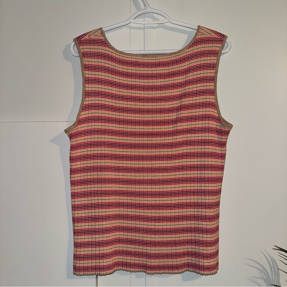 Eddie Bauer Red and Cream Striped Tank Top - Picture 3 of 3
